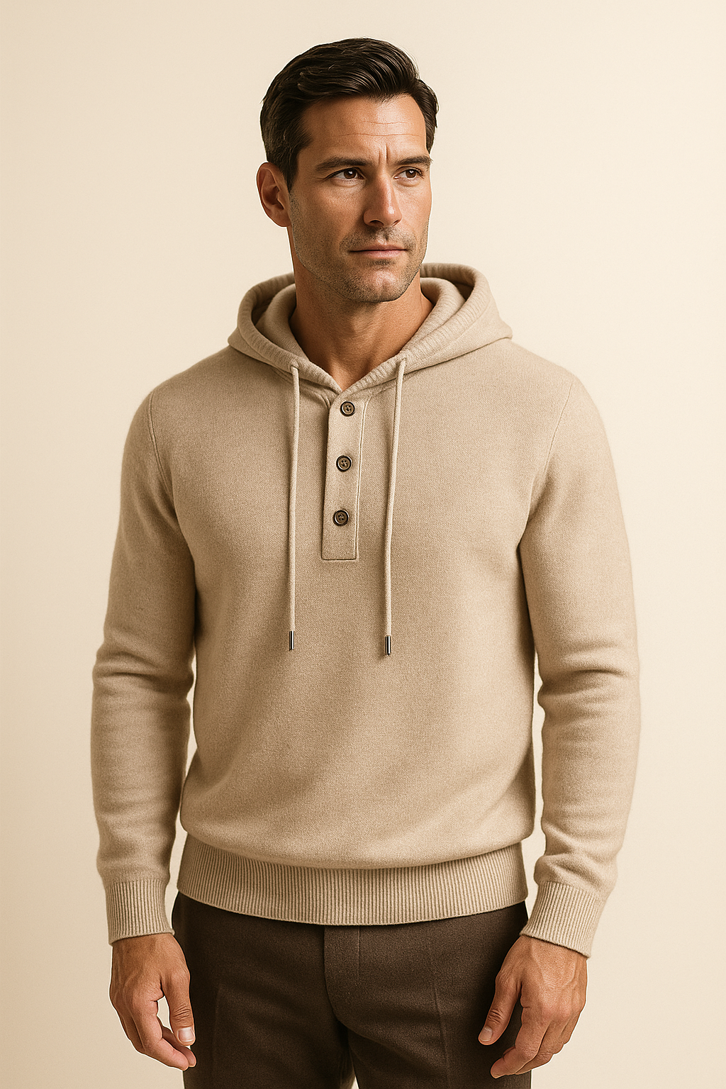 Avaro Hooded Knit Beige