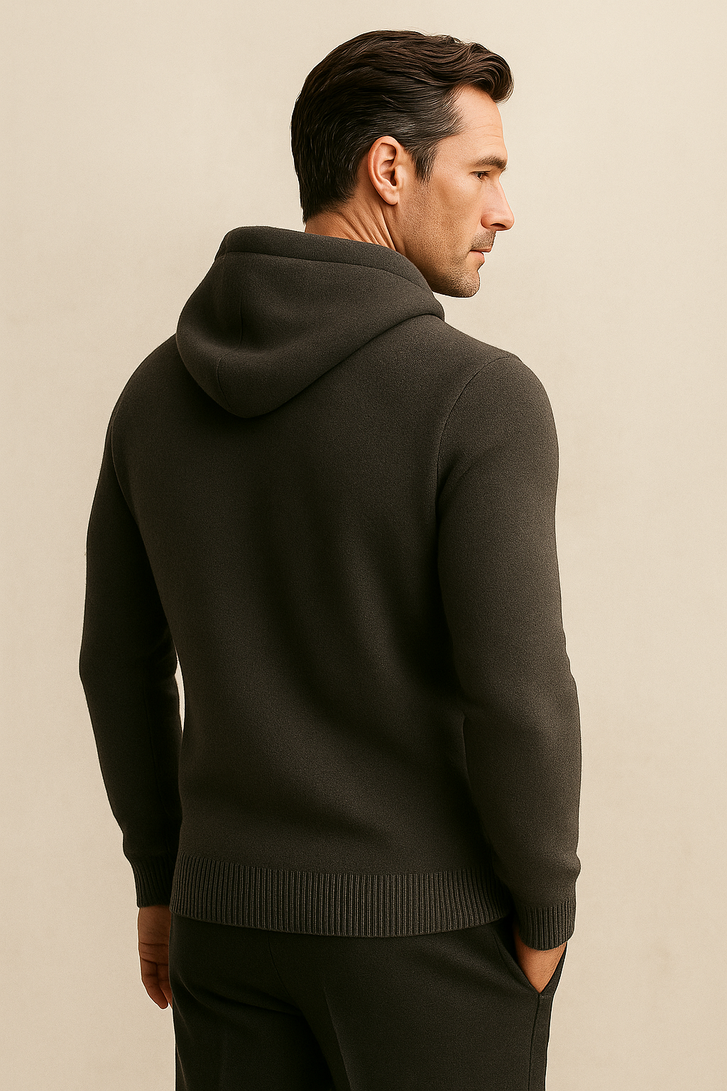 Avaro Hooded Knit Dark Grey