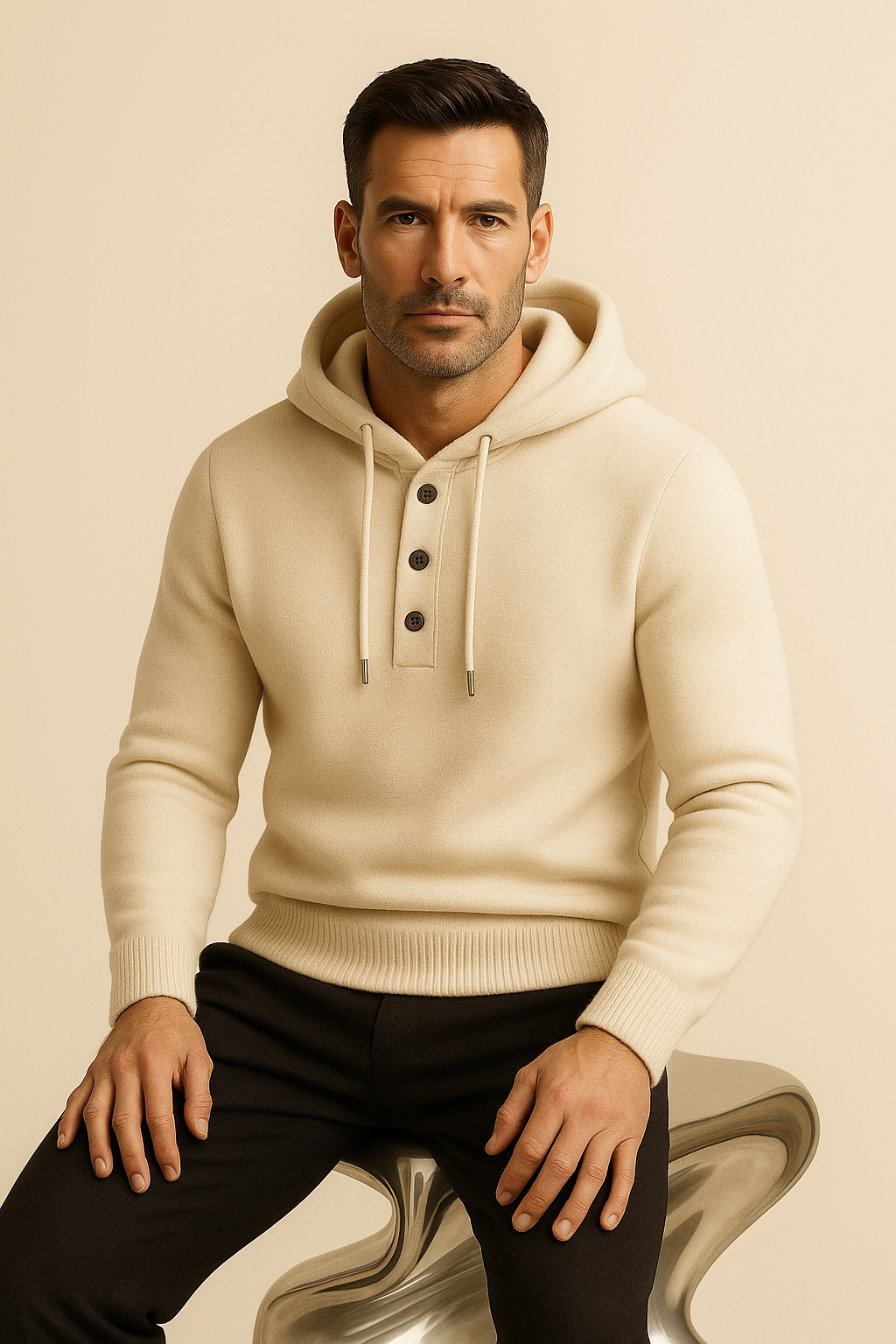 Avaro Hooded Knit Cream