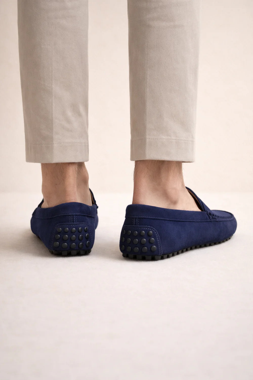 Suede Driver Loafers Navy