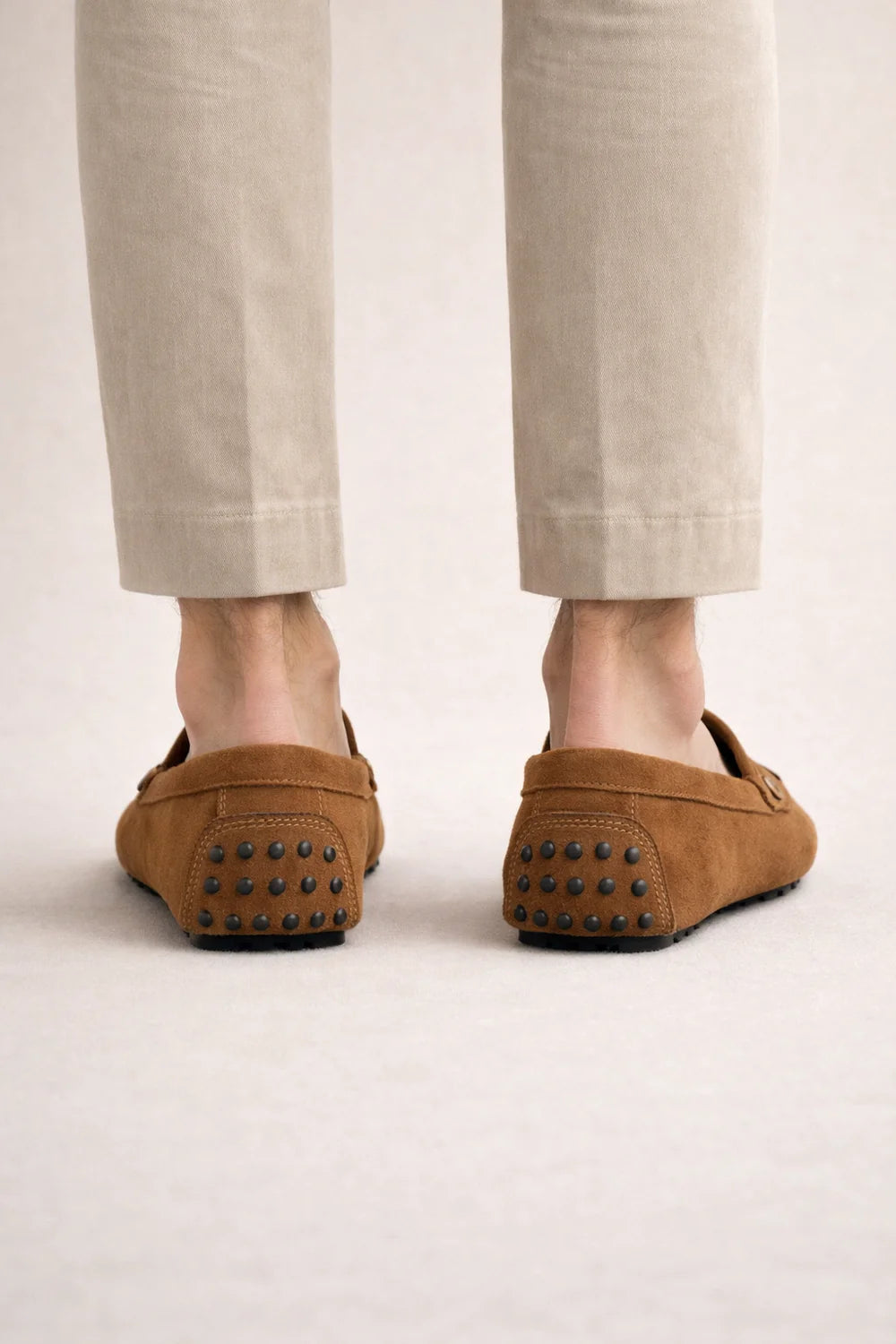Suede Driver Loafers Brown