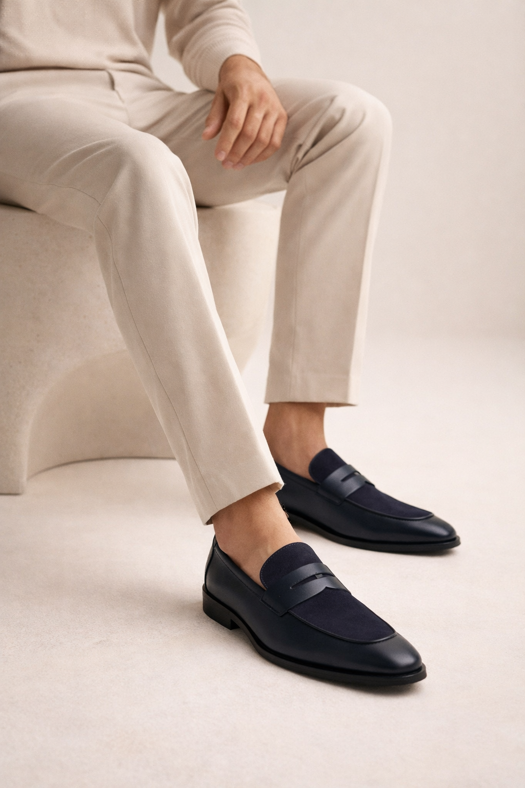 Balero Leather Loafer Navy
