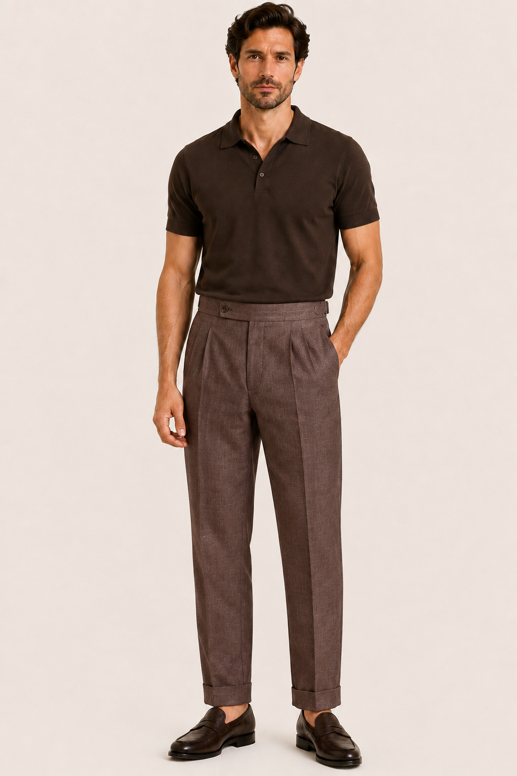 Laveno Linen Trousers Brown