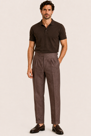 Laveno Linen Trousers Brown