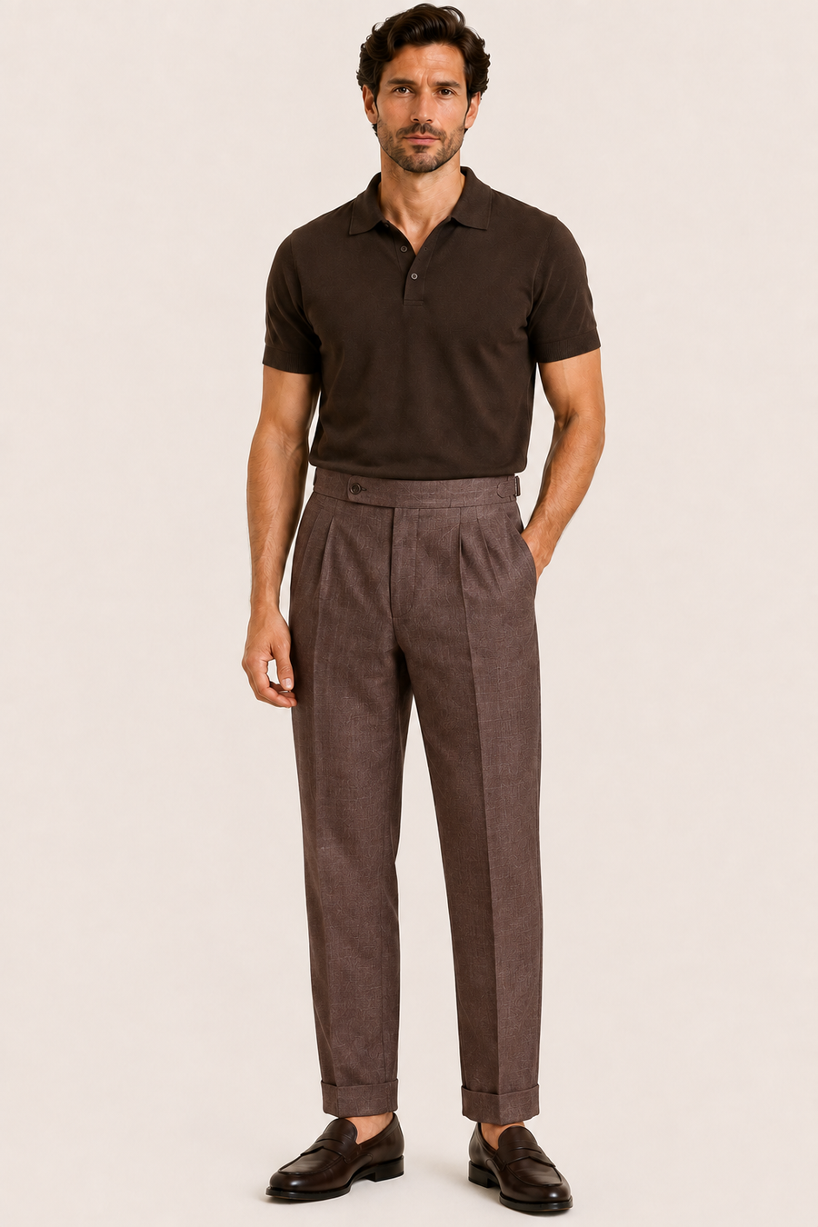 Laveno Linen Trousers Brown