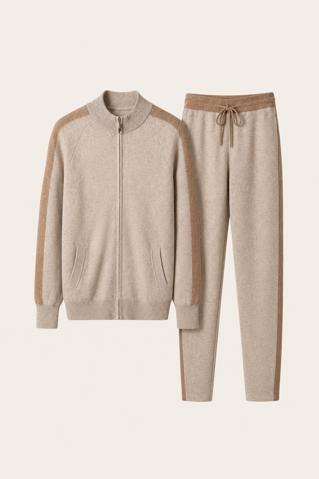 Ladore Cashmere Zip Set Beige / Khaki