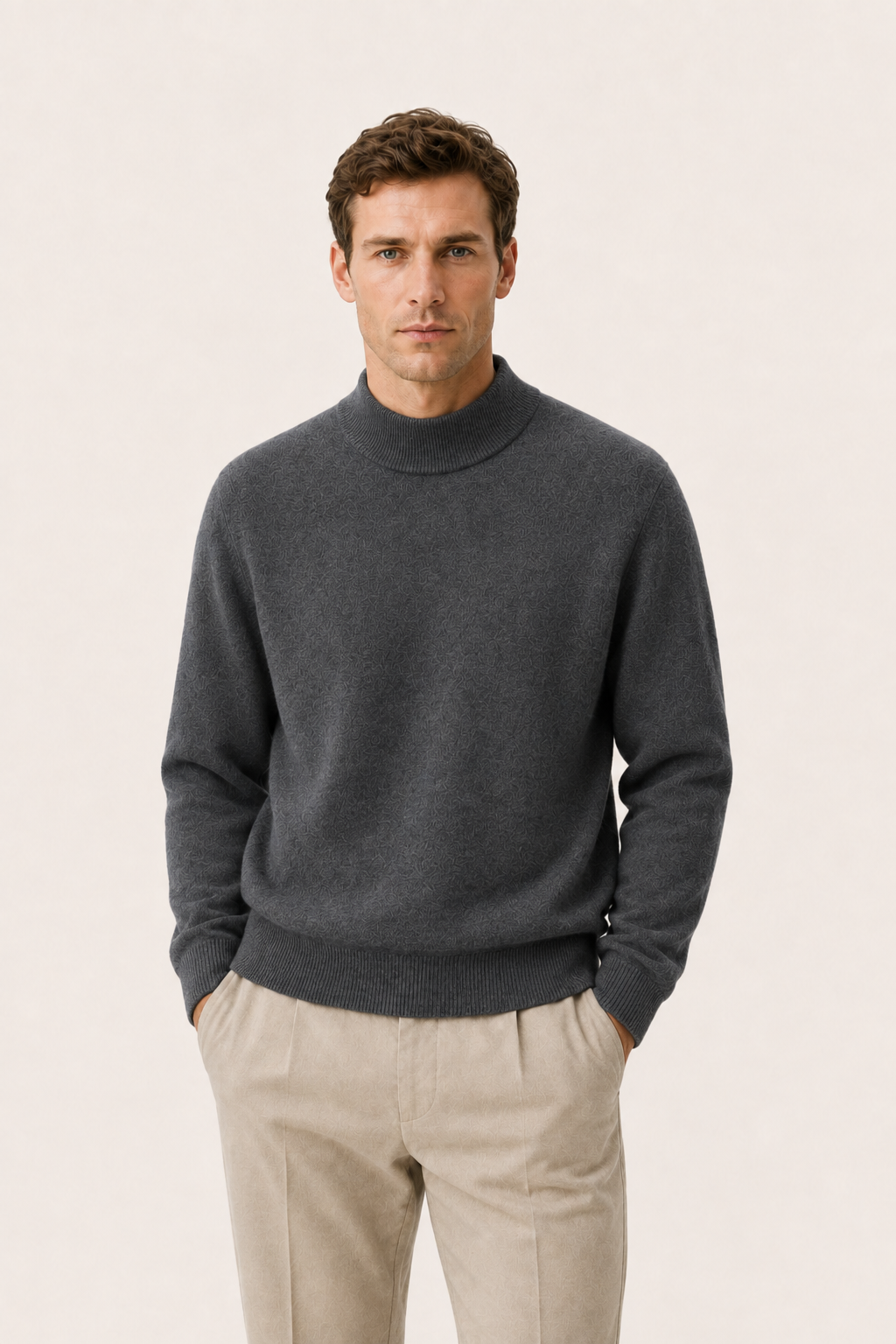 Arelio Mock Neck Charcoal