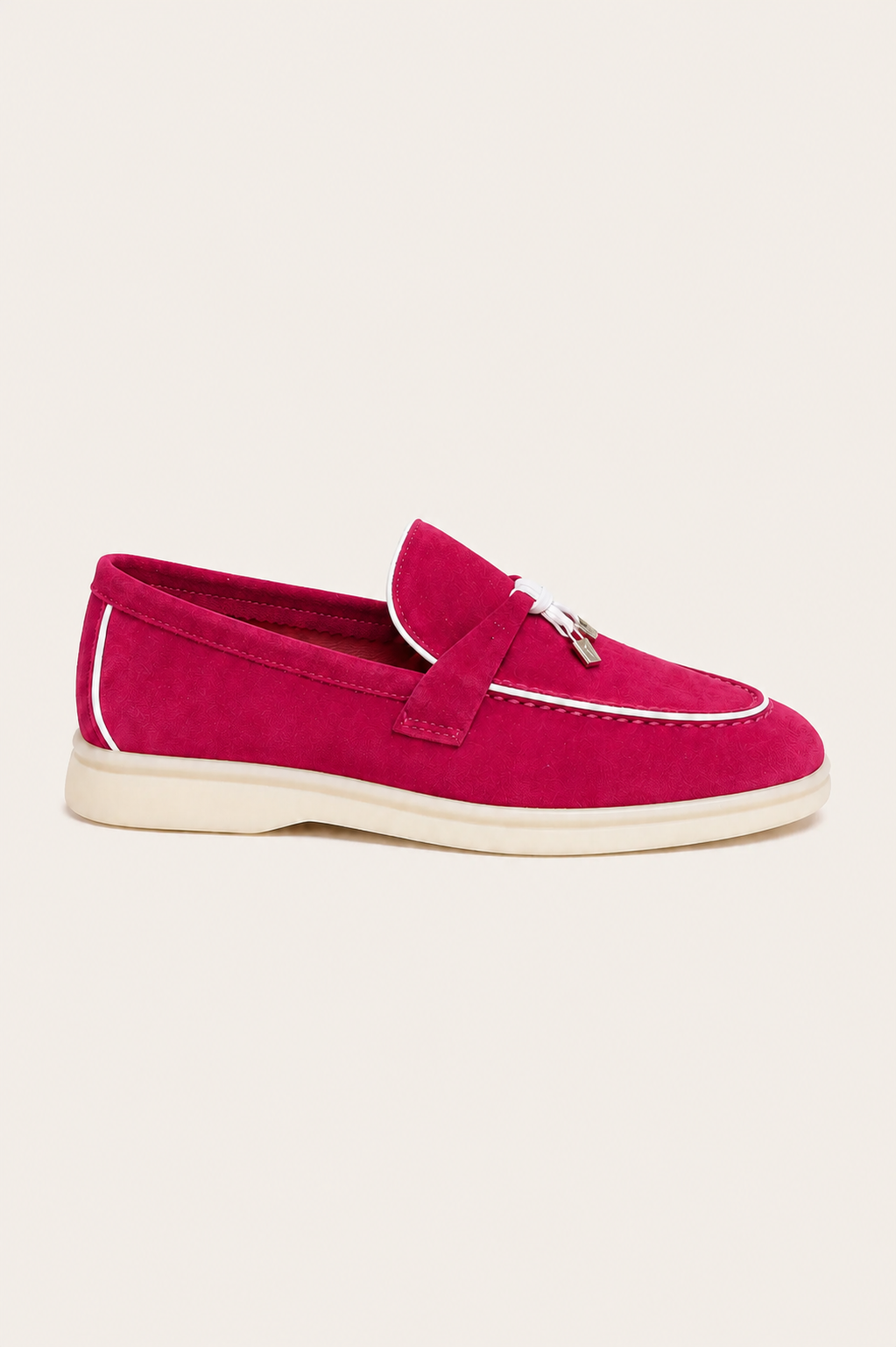 Amari Buckled Loafers Fuchsia