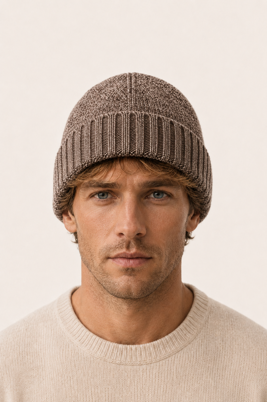 Ivaro Cashmere Beanie Mocha Marl