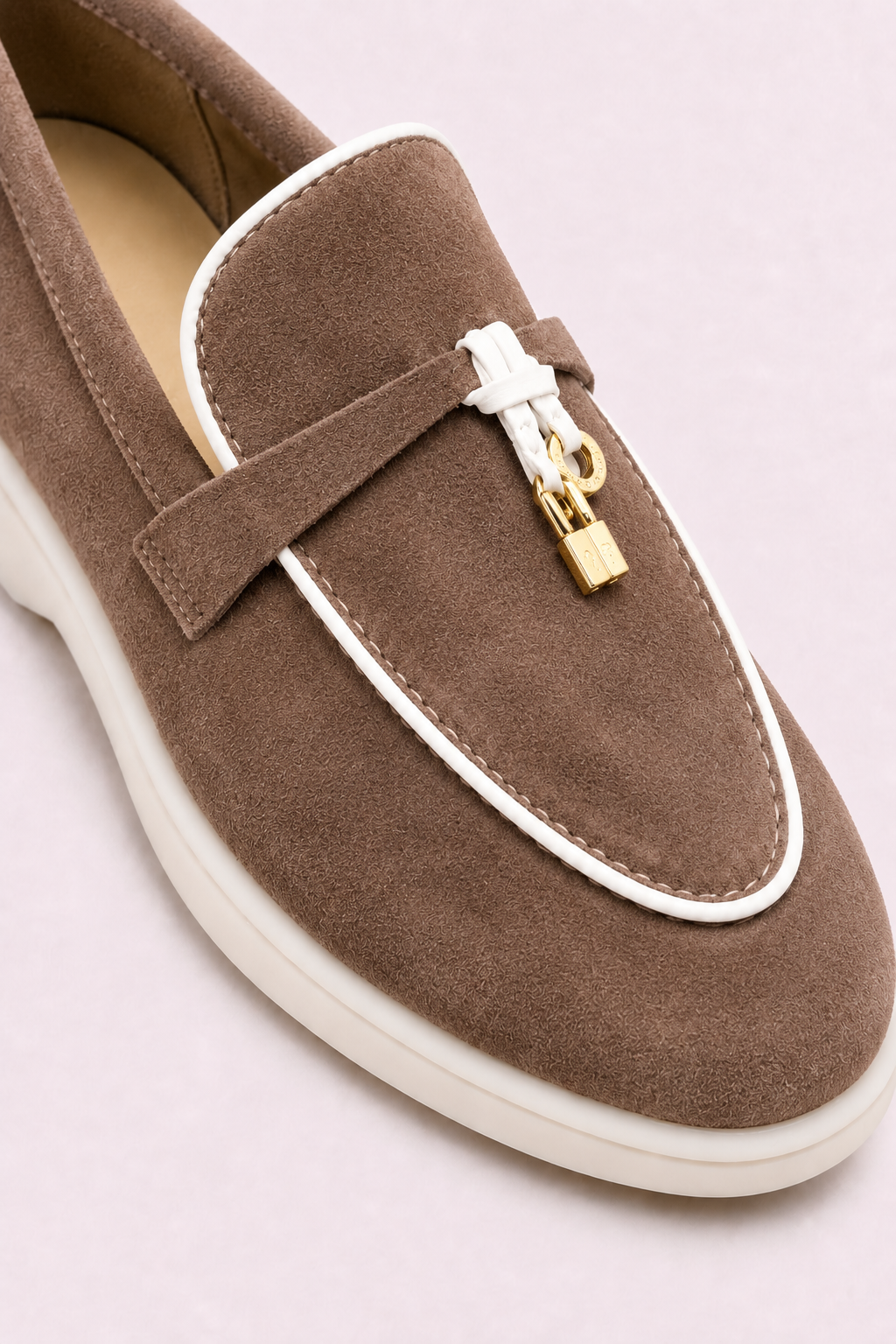 Rovain Buckled Loafers Taupe Brown