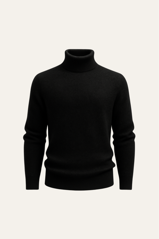 Paravi Cashmere Turtleneck Black