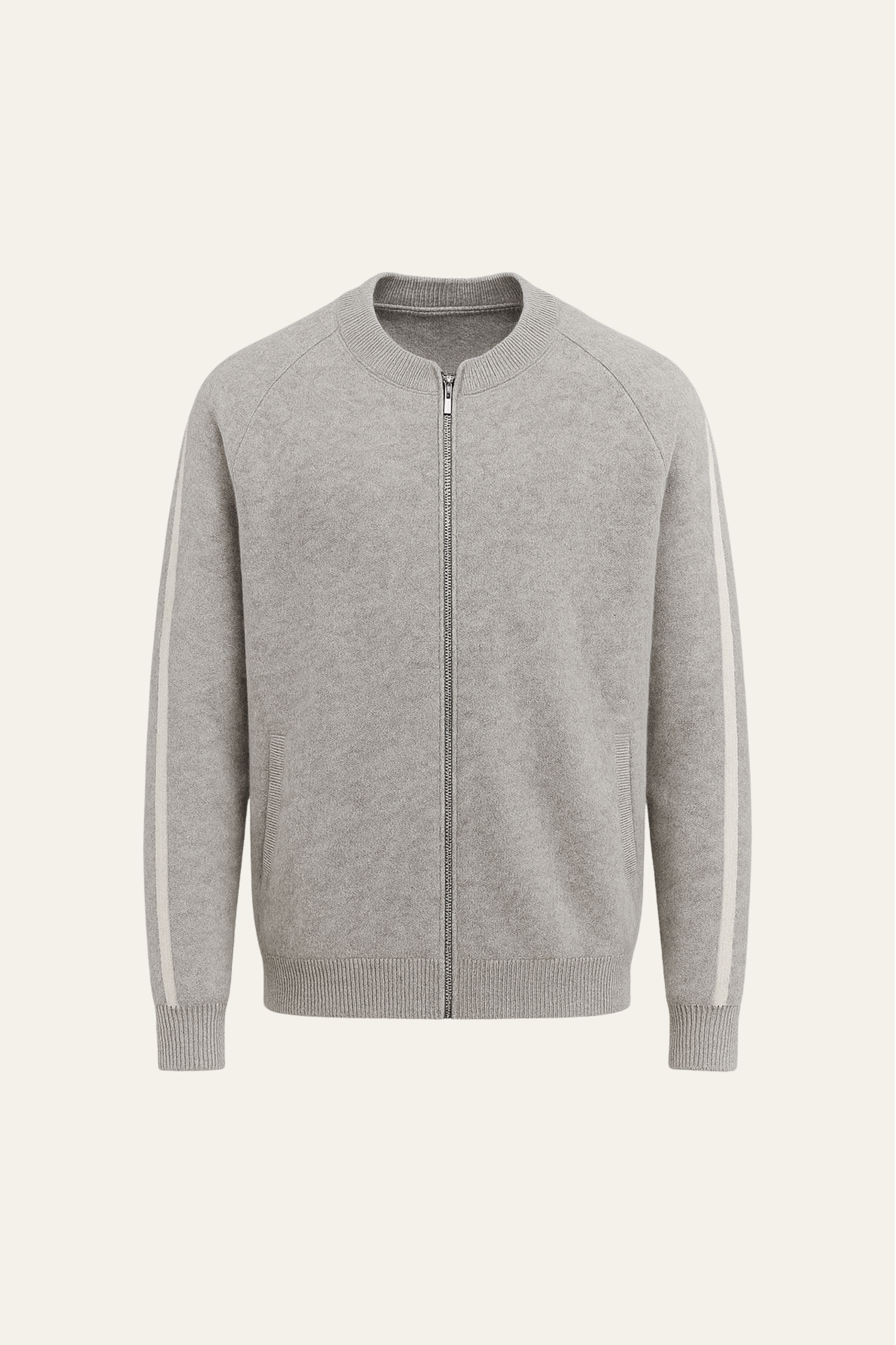 Darilo Cashmere Zip Knit Grey