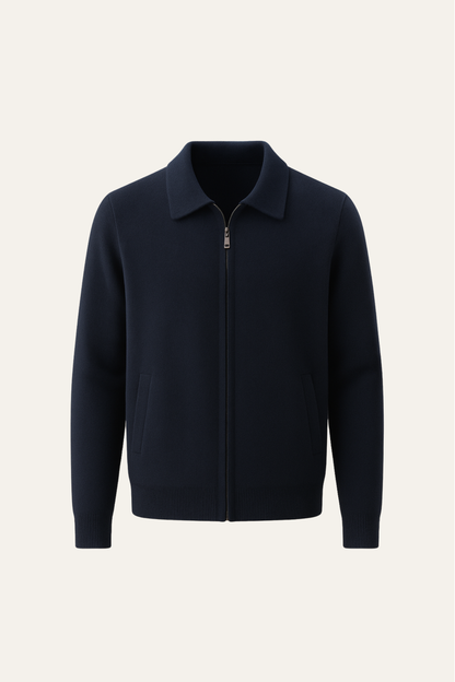 Teravo Merino Zip Sweater Navy