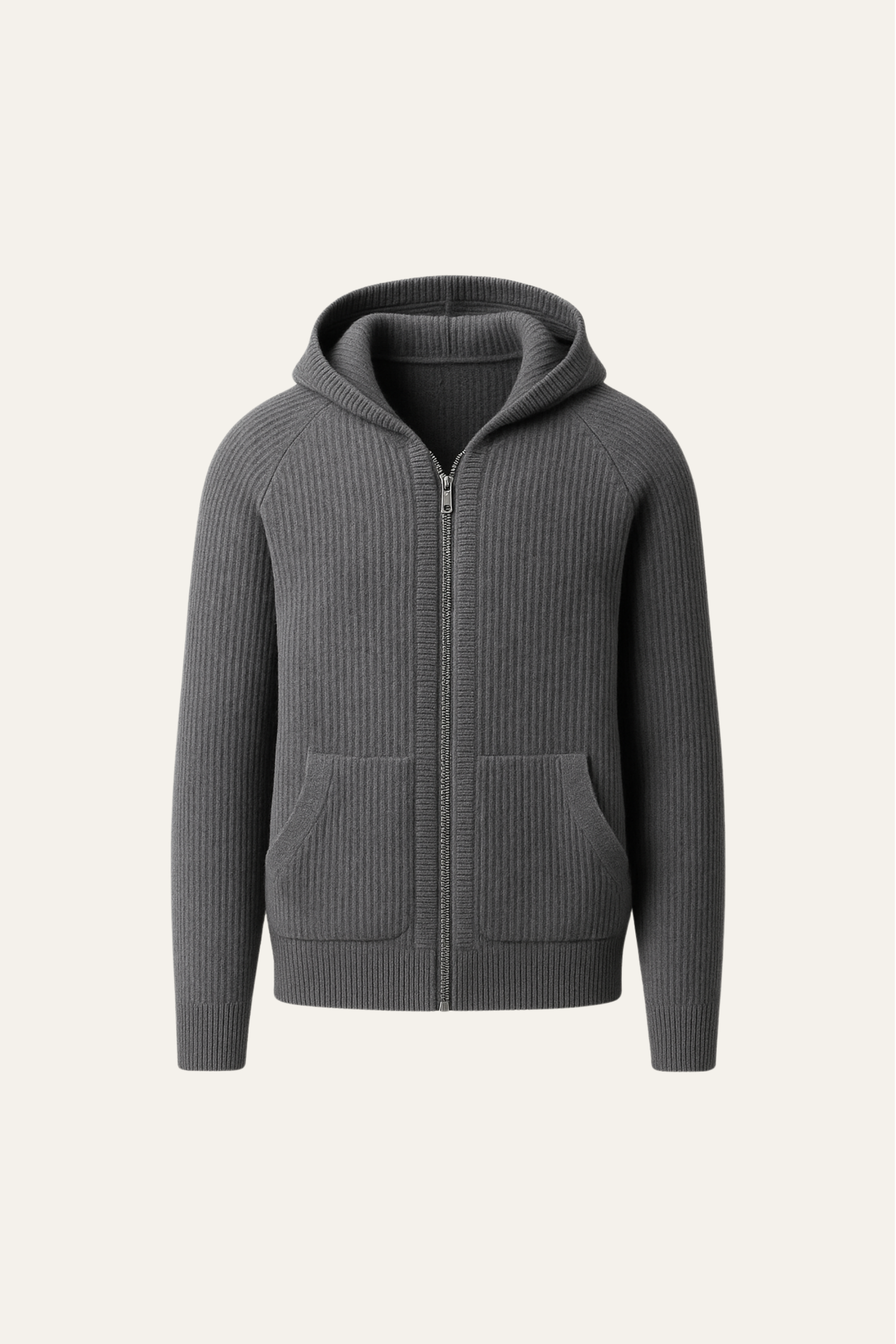 Velani Hooded Knit Dark grey