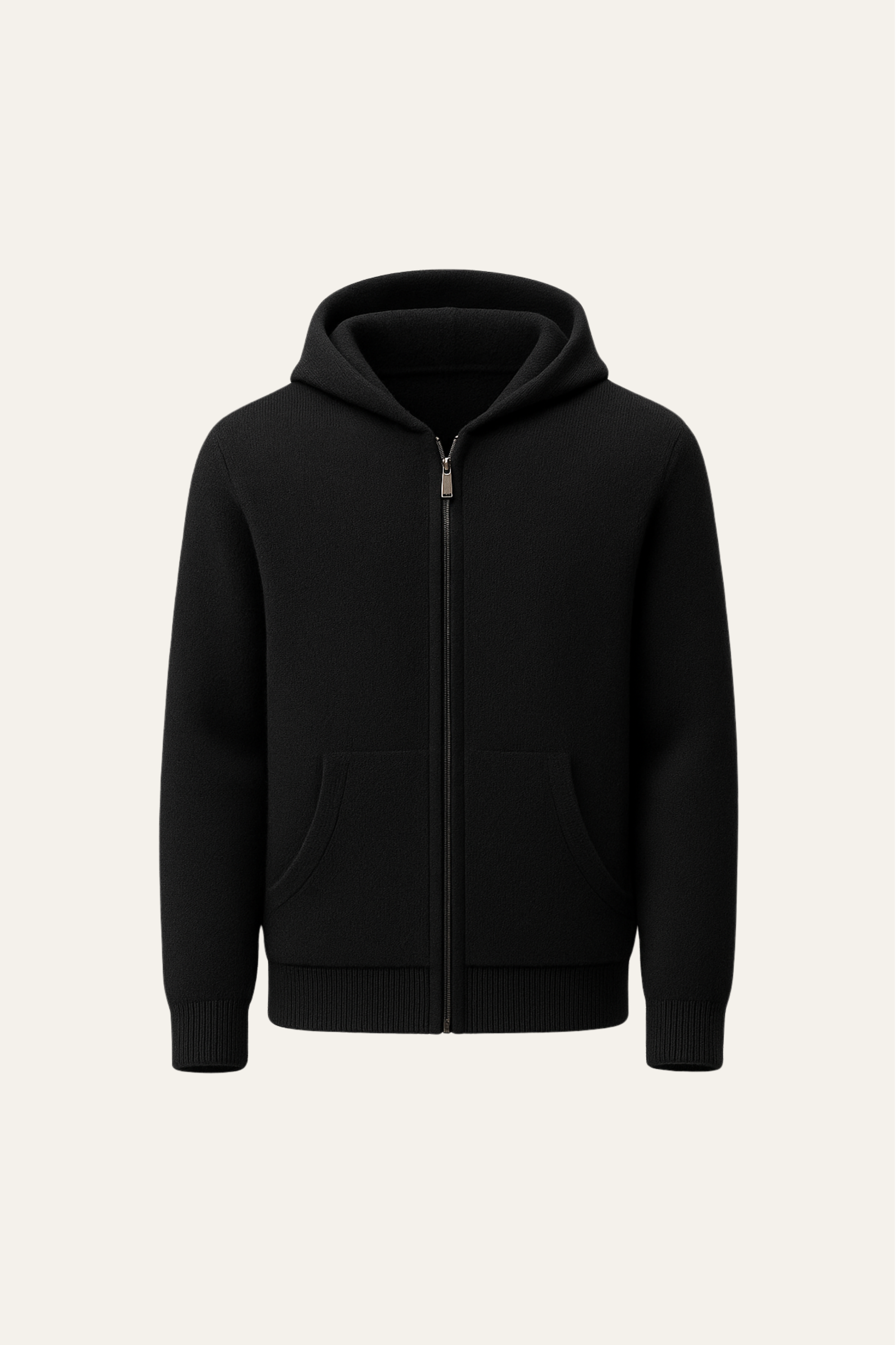 Tonari Hooded Zip Black