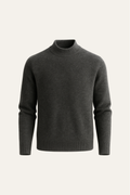 Arelio Mock Neck Knit Dark Grey