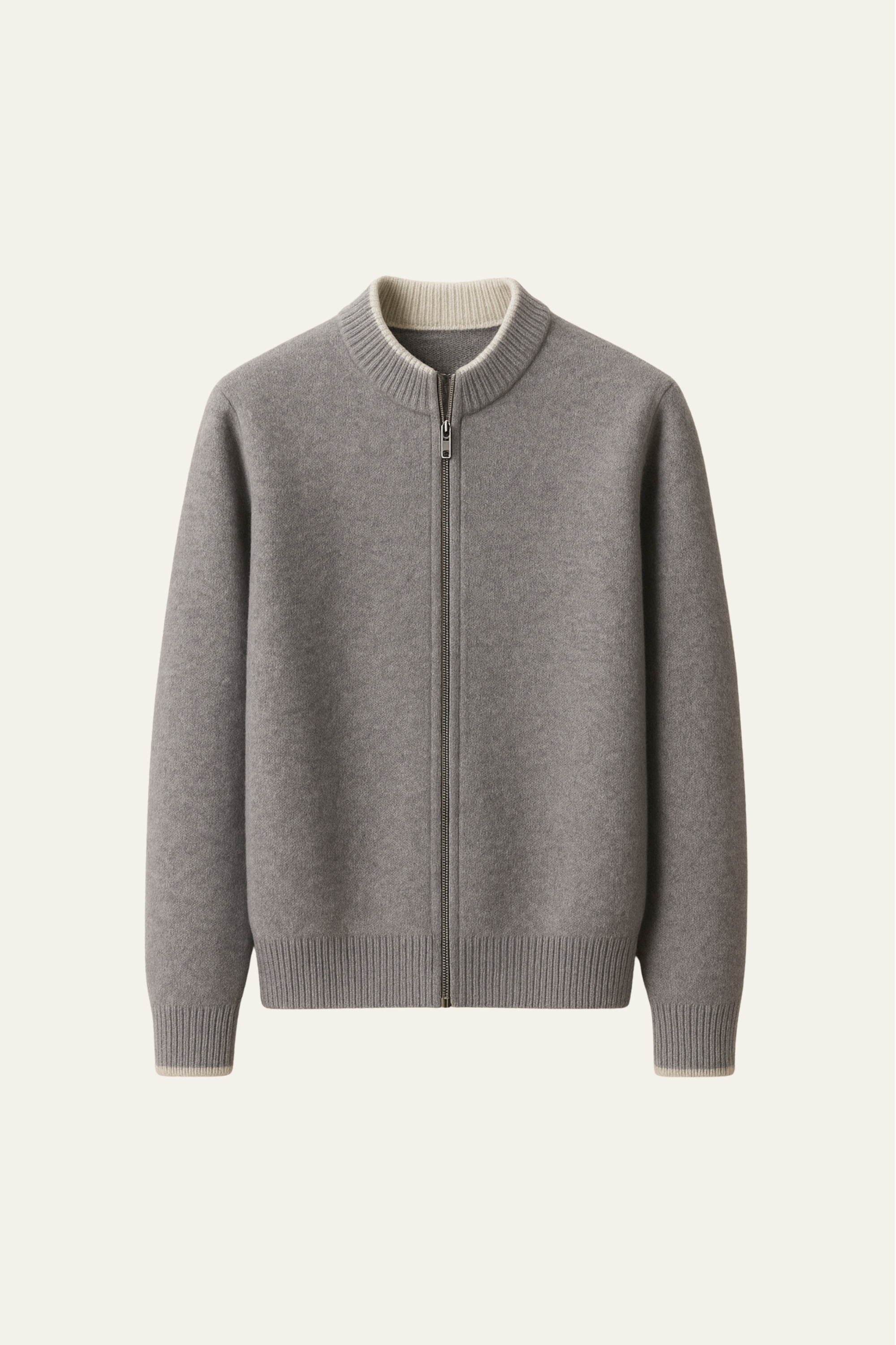 Neviro Zip Cardigan Grey