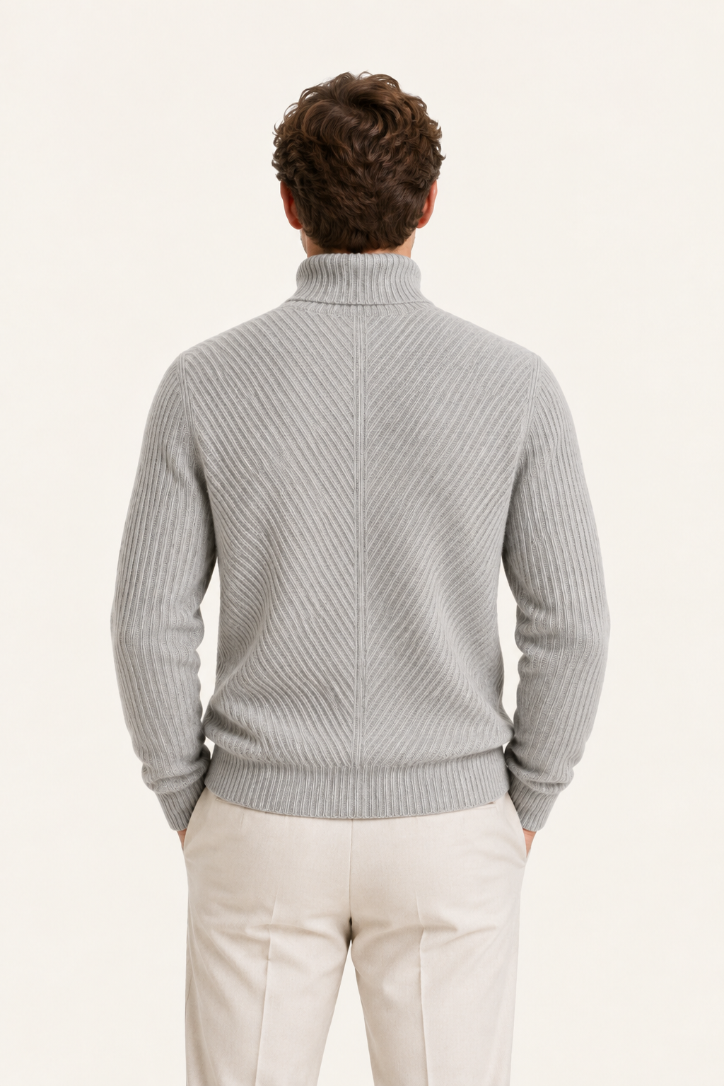 Moravi Cashmere Knit Turtleneck Grey