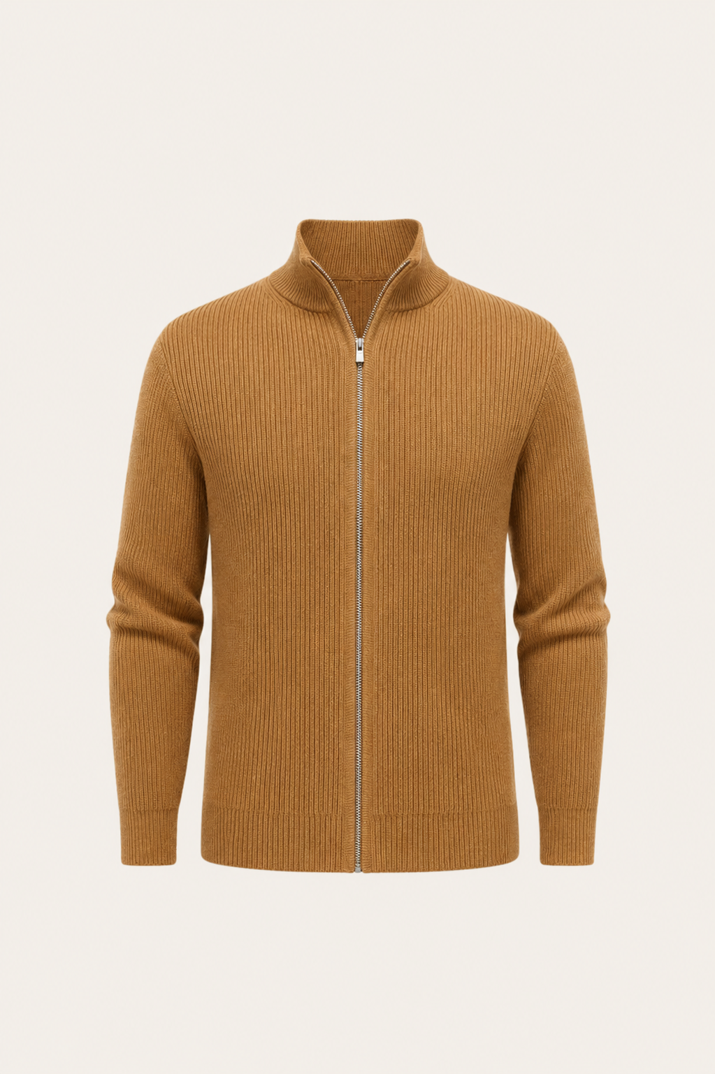 Arelon Zip Knit Camel