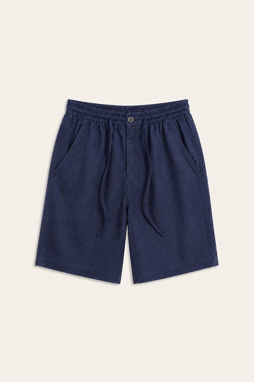 Levano Linen Short Navy Blue