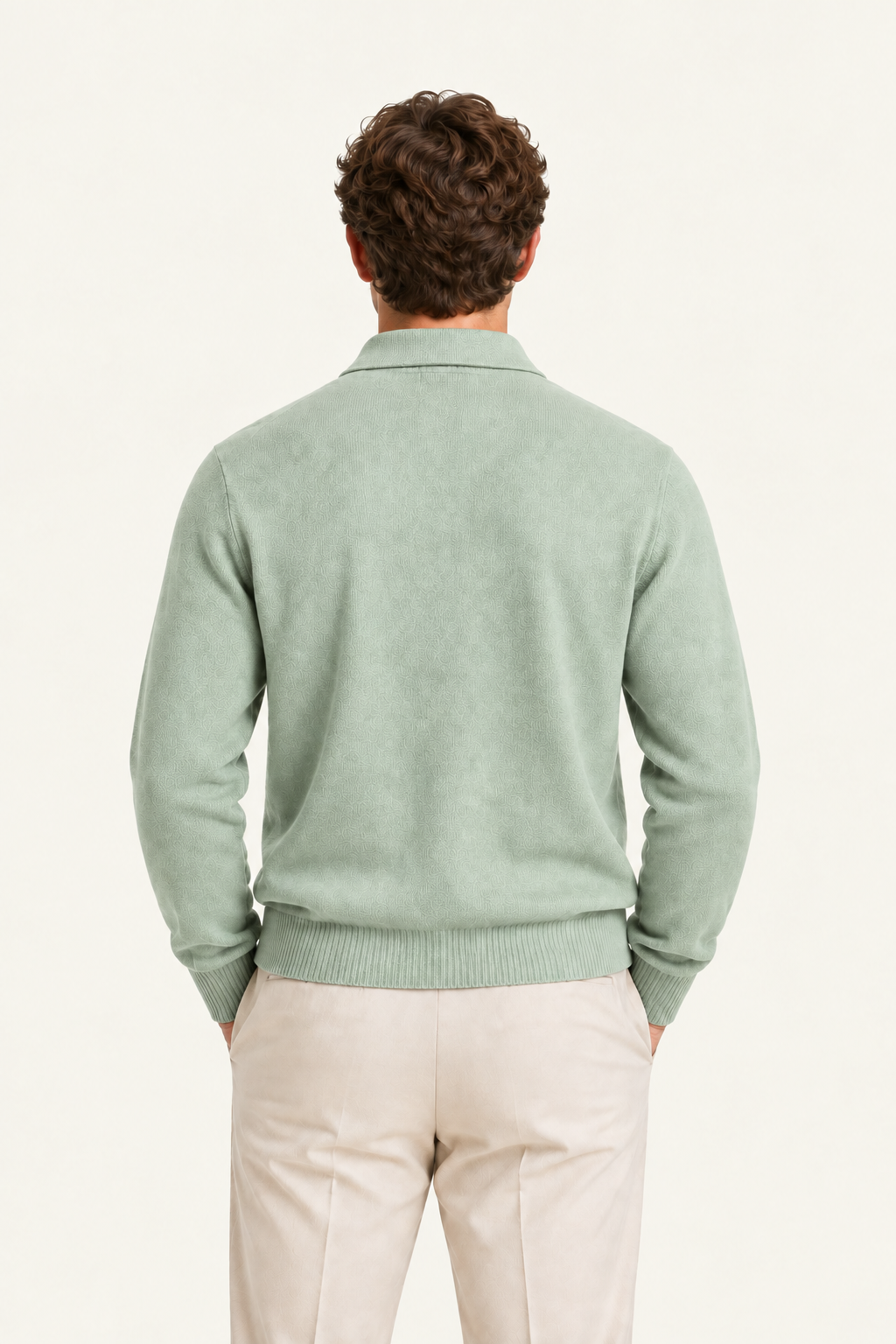 Malero Wool Polo Knit Green