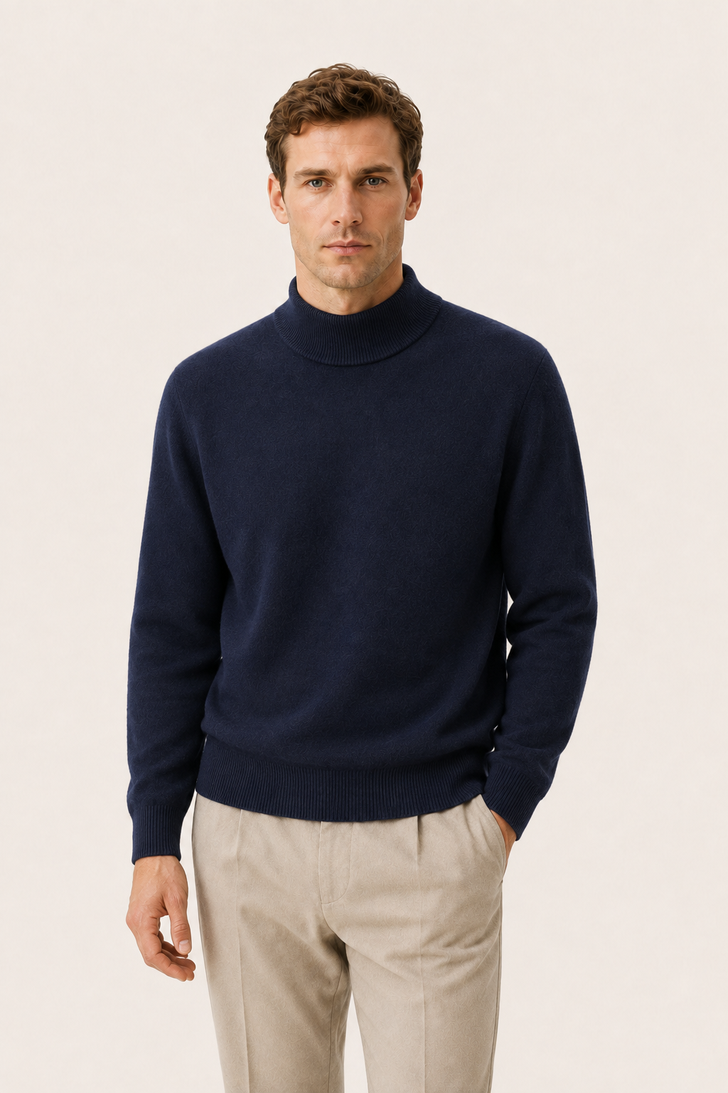 Arelio Mock Neck Navy