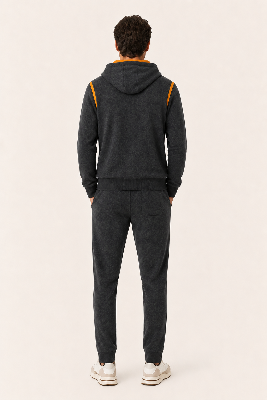 Ladore Cashmere hooded Set Black