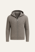 Avero Hooded Cable Knit Grey