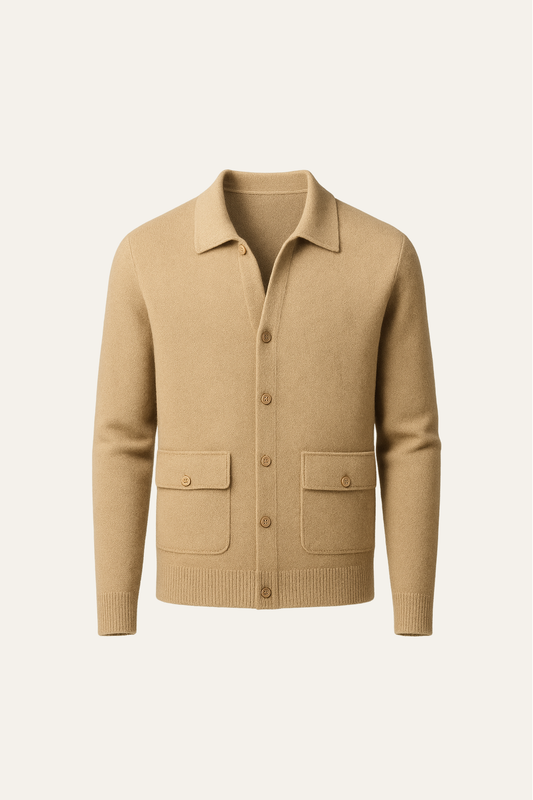 Silavo Cashmere Cardigan Camel