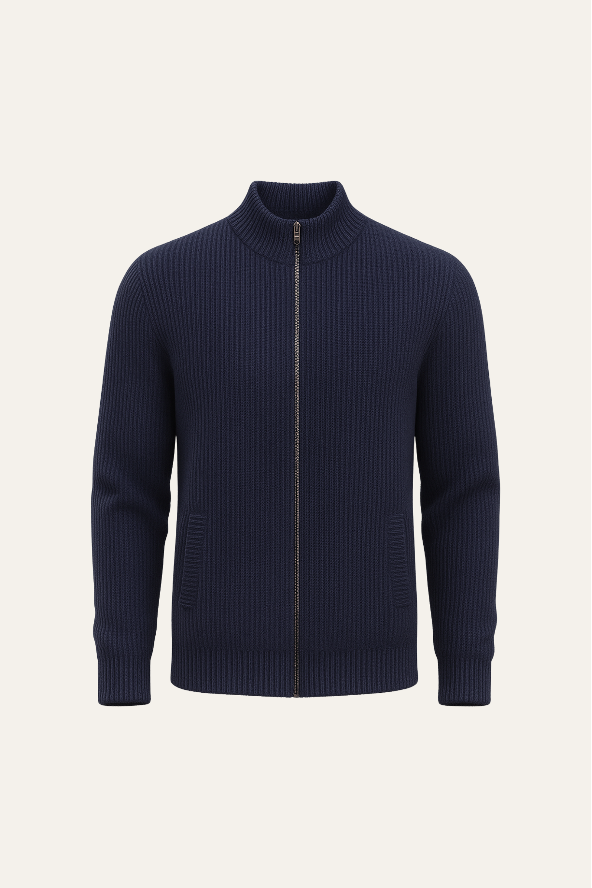 Narivo Merino Zip Knit Navy