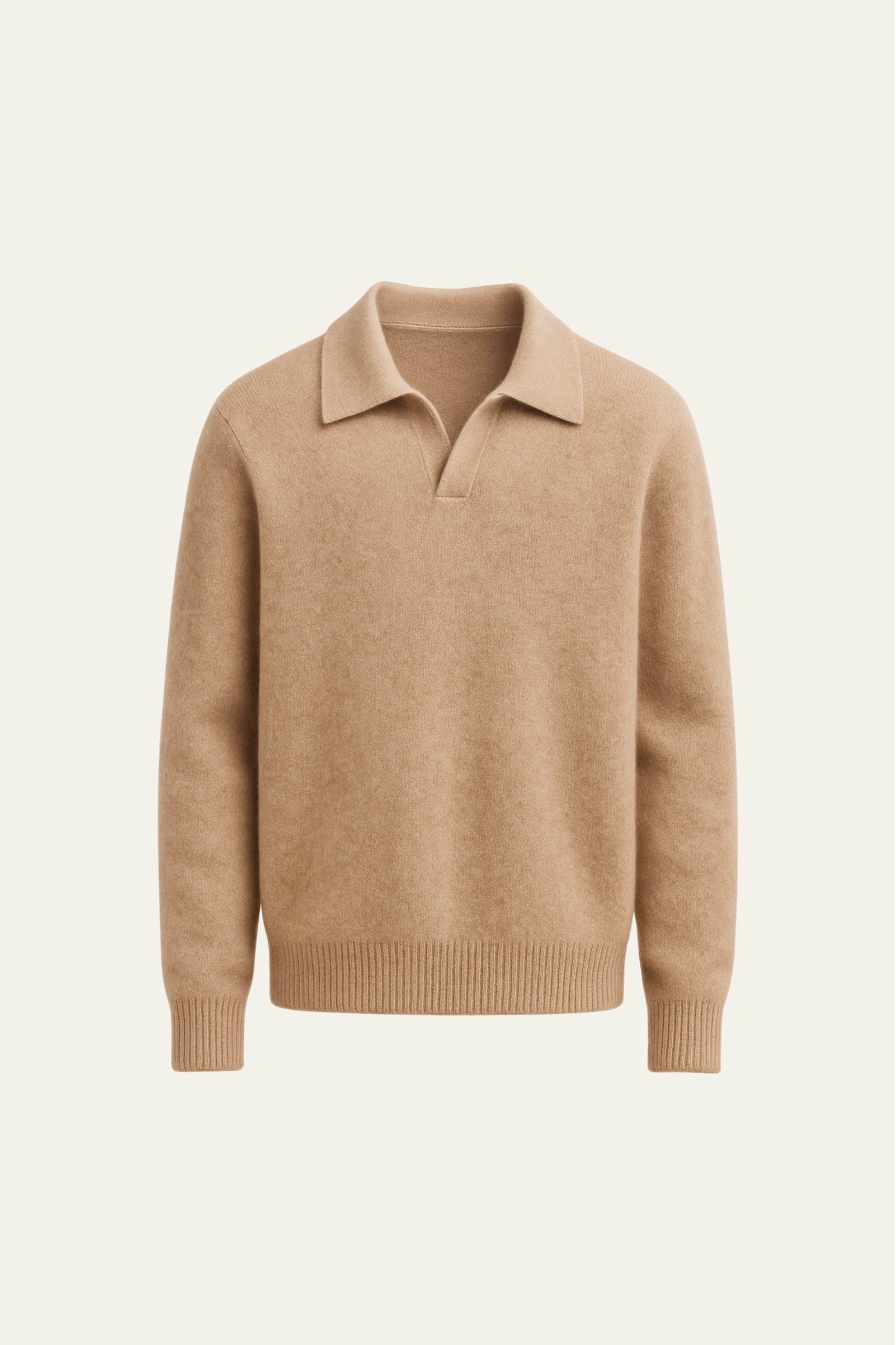 Malero Cashmere Polo Knit Light Brown