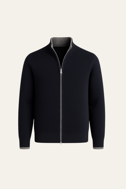 Neviro Zip Cardigan Navy
