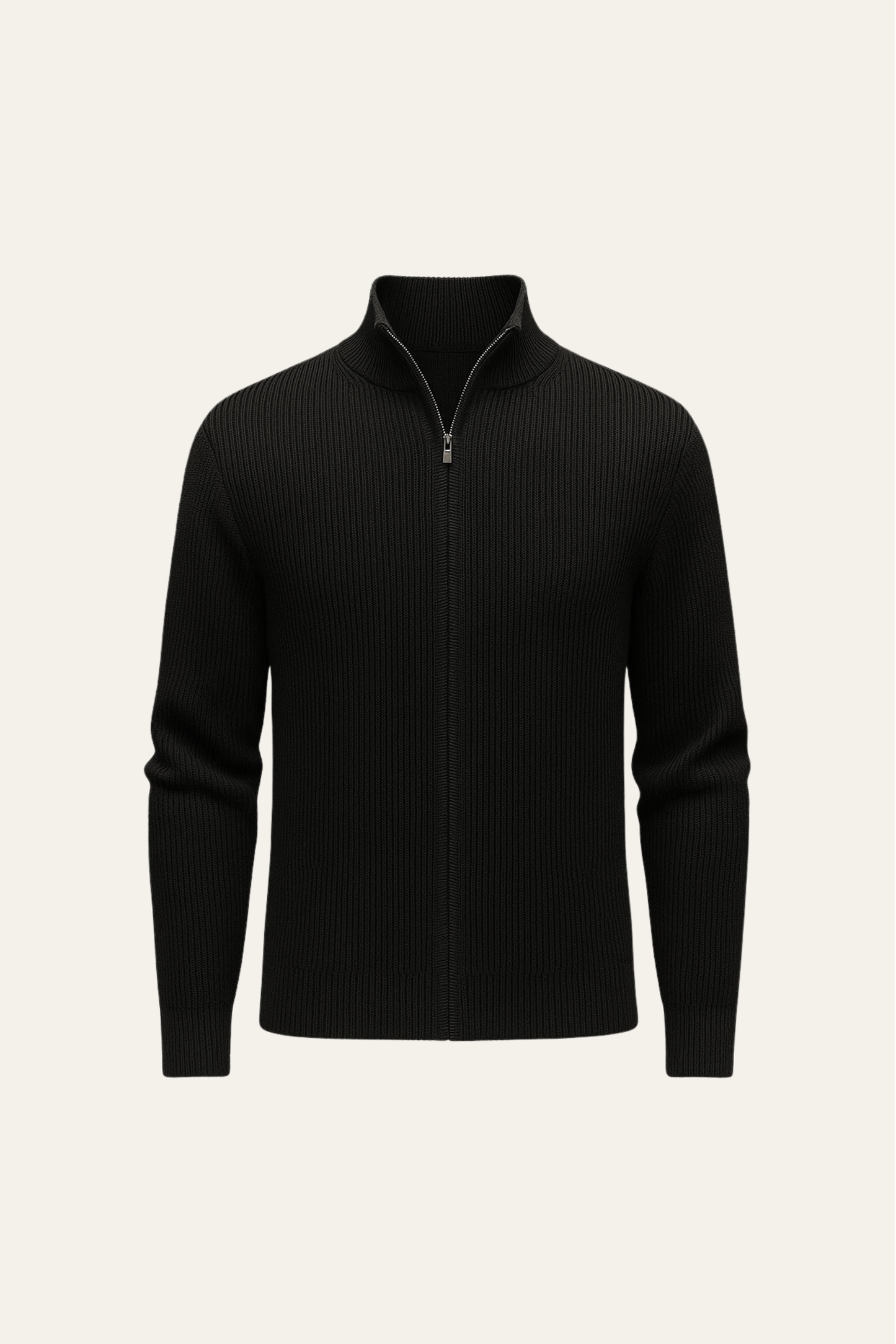 Arelon Cashmere Zip Knit Black