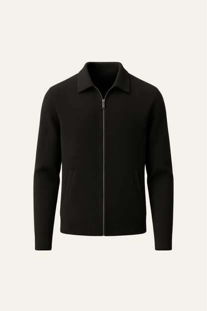 Teravo Merino Zip Sweater Black