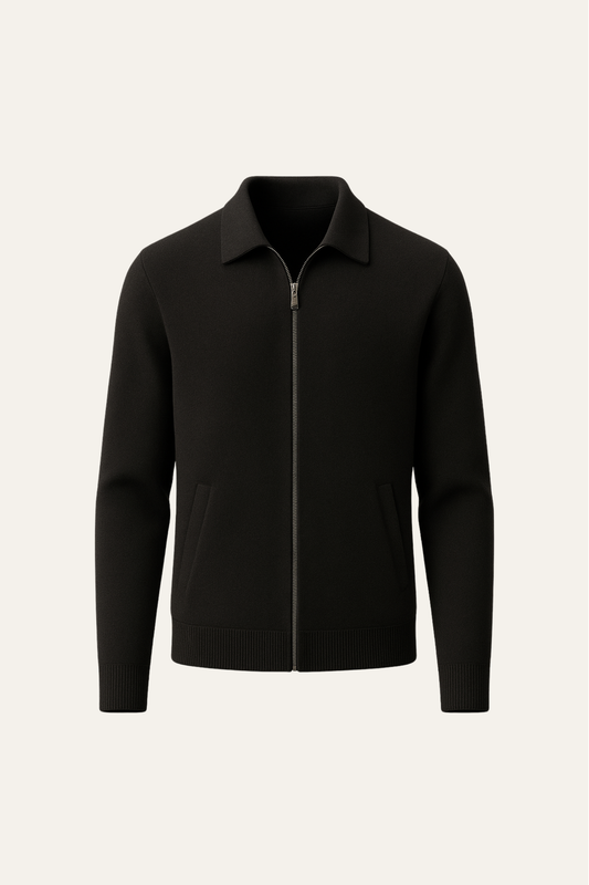 Teravo Merino Zip Sweater Black