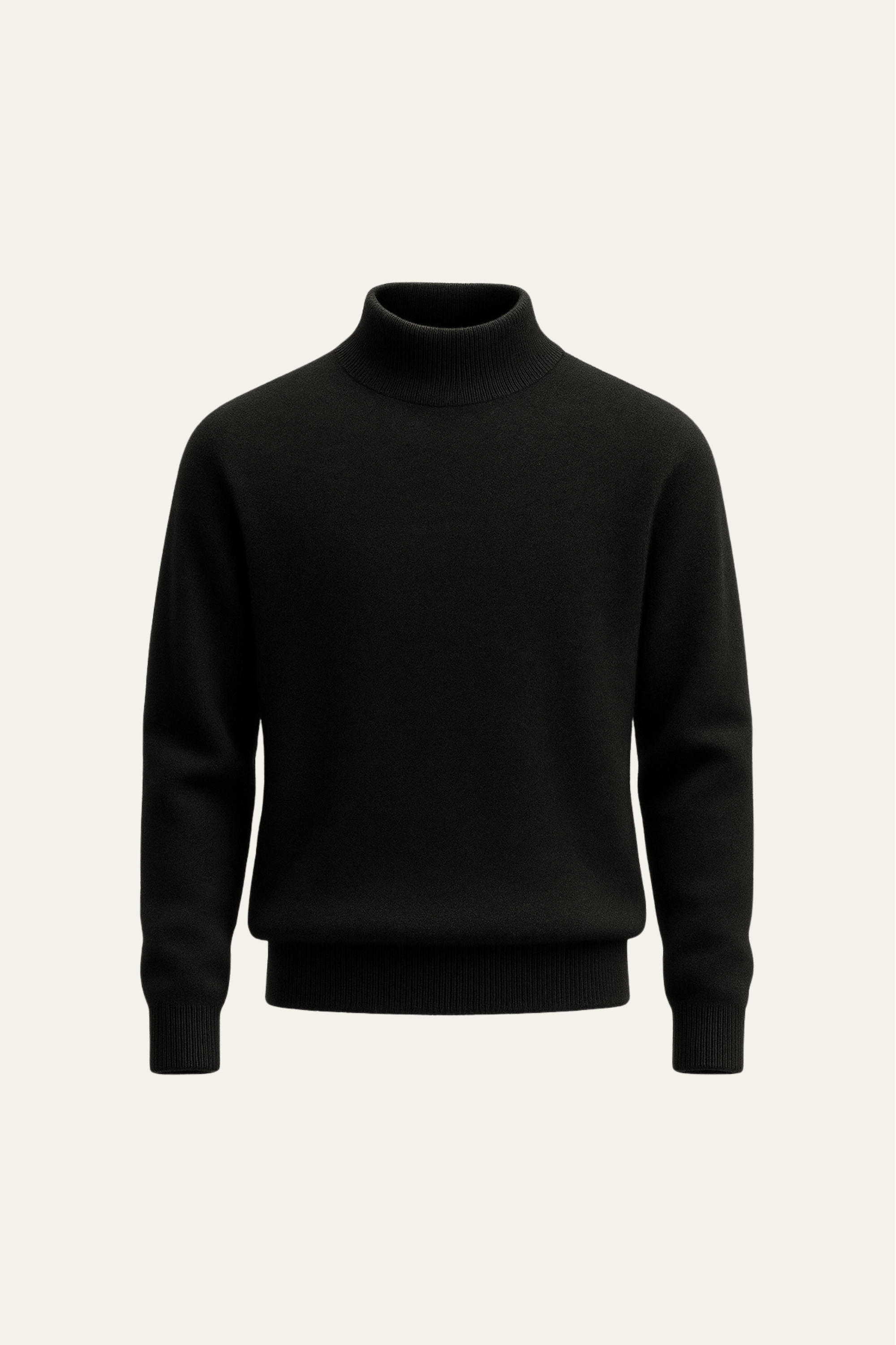 Arelio Mock Neck Knit Black