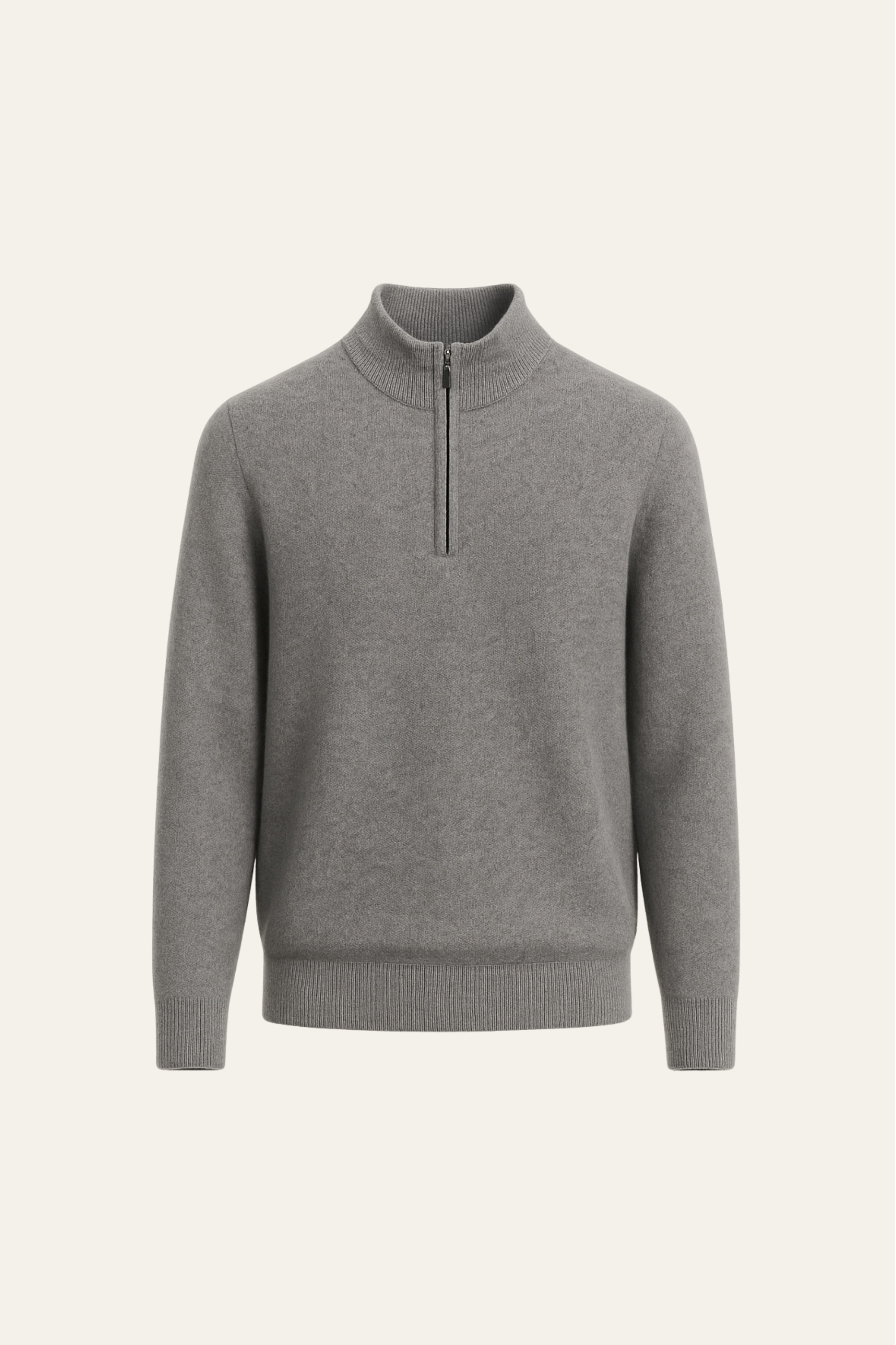 Caveli Quarter-Zip Knit Grey