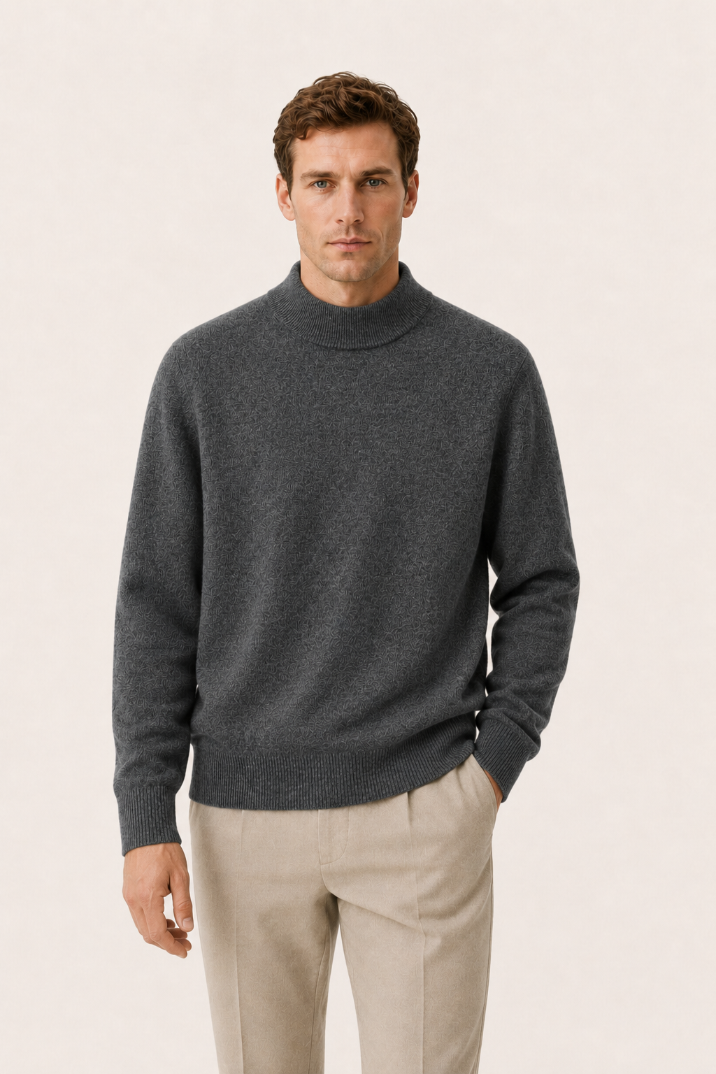 Arelio Mock Neck Dark Grey