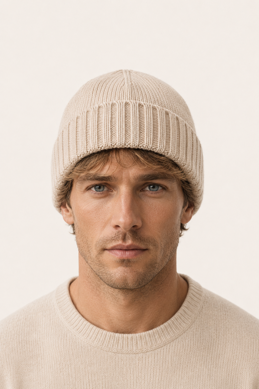 Ivaro Cashmere Beanie Beige
