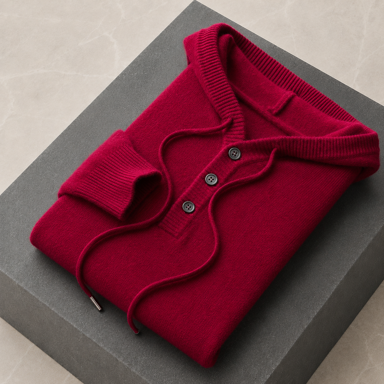 Avaro Hooded Knit Burgundy