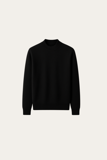 Black Wool Crewneck