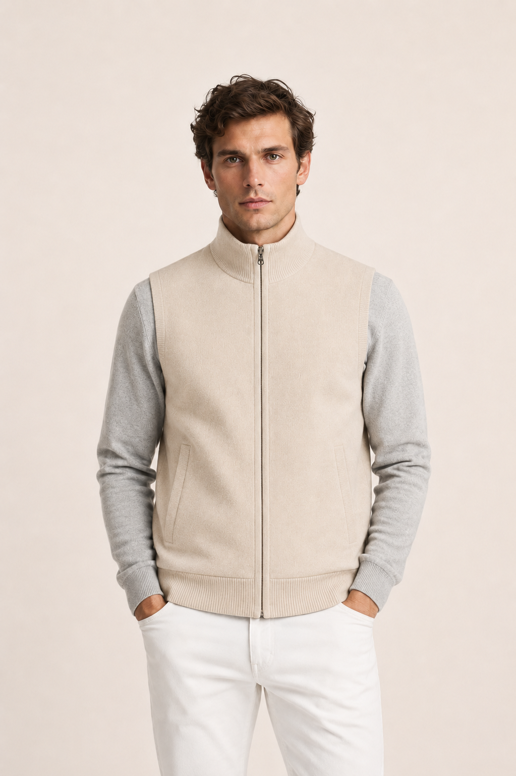 Avenor Wool Vest Beige