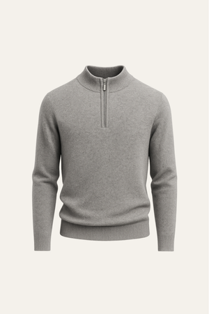 Calero Australian Wool Quarter-Zip Grey