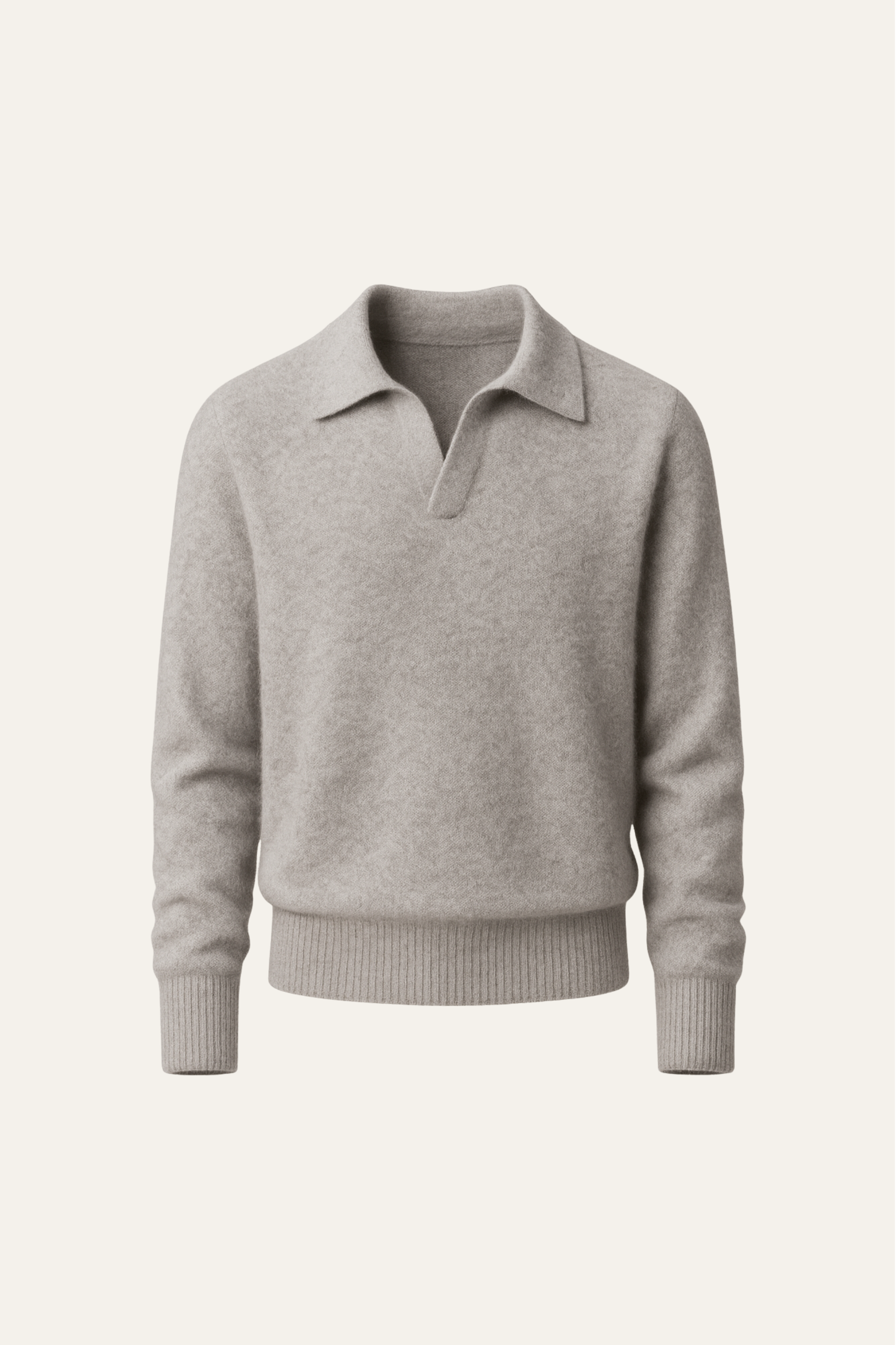 Malero Cashmere Polo Knit Grey