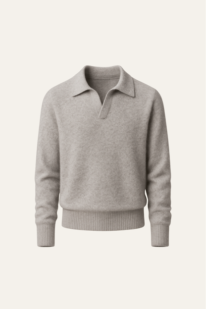 Malero Cashmere Polo Knit Grey