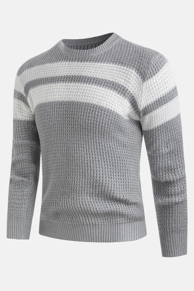 Ladore - Pull rayé en tricot pour hommes