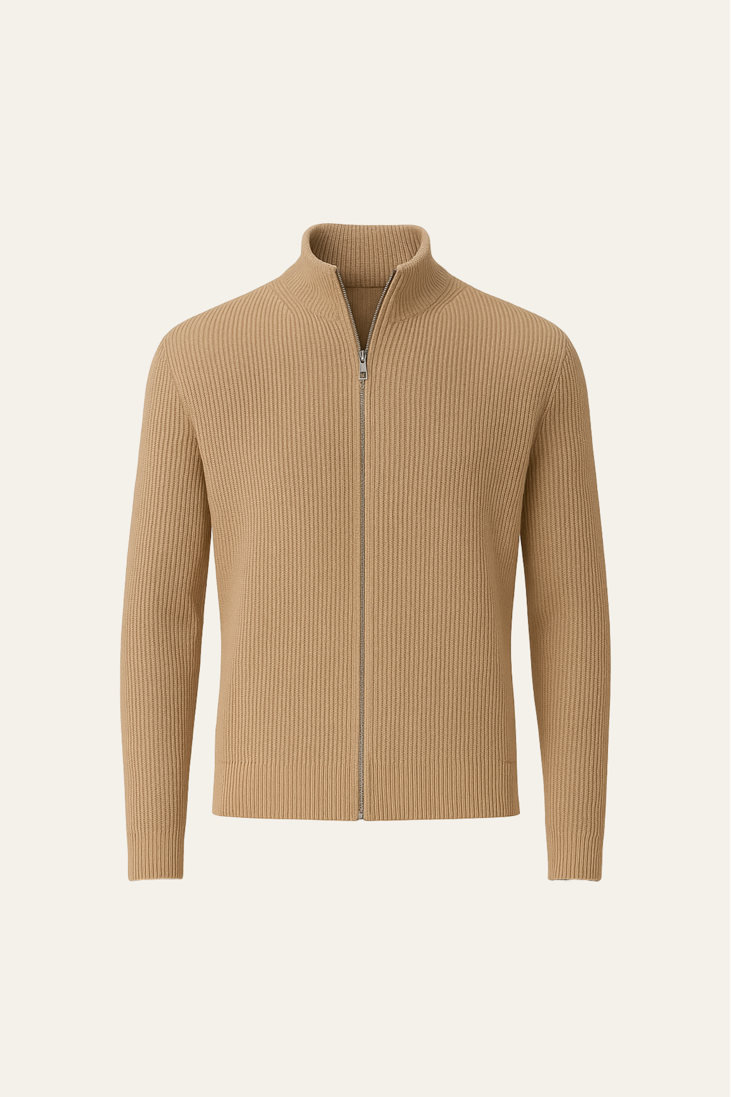 Arelon Cashmere Zip Knit Khaki