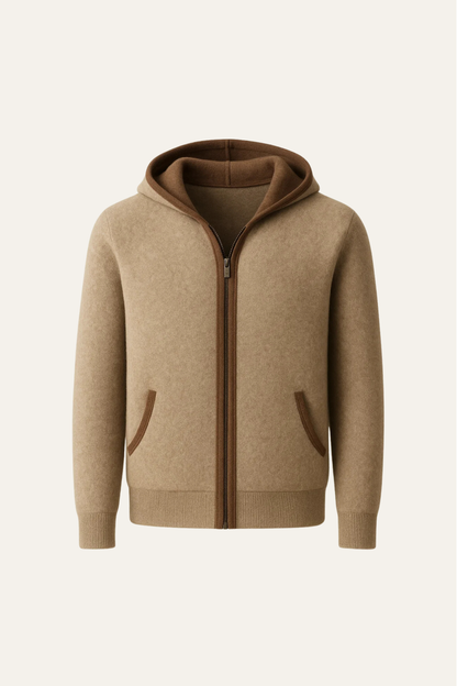Ravalo Hooded Cardigan Brown