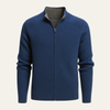 Sivaro Reversible Cashmere Zip Knit Navy & Grey