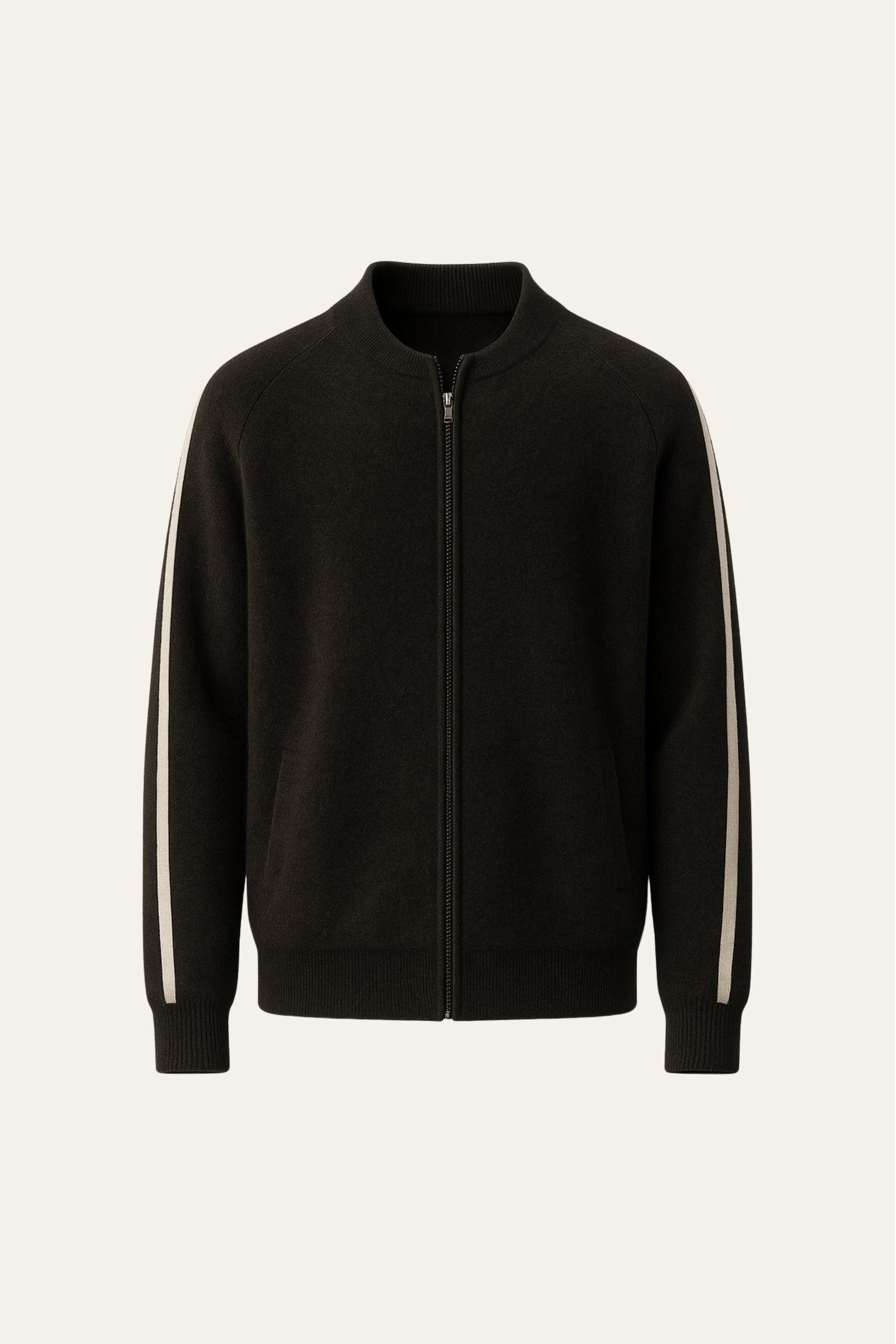 Darilo Cashmere Zip Knit Black